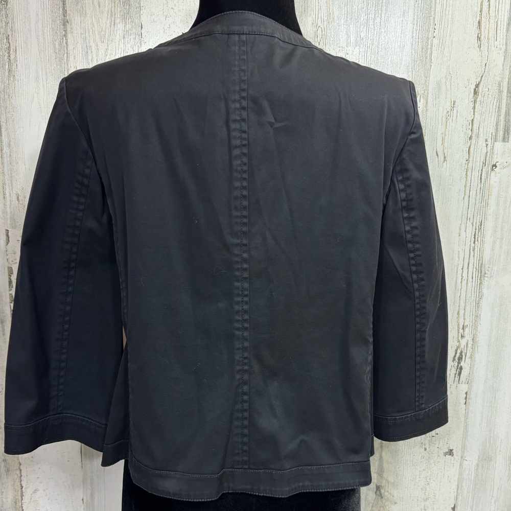 Talbots Stretch Cotton Ruffle‎ Bib Jacket - Picture 5 of 8